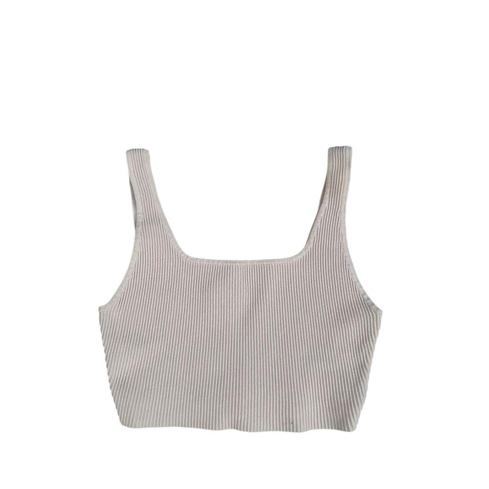BABATON ARITZIA SCULPT KNIT SQUARE NECK CROPPED TANK TOP SIZE M